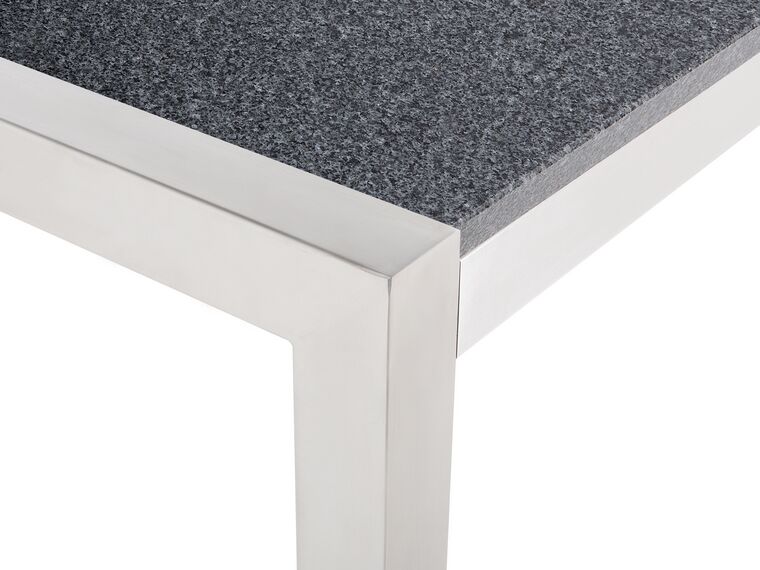 Granite Garden Table Triple Plate Top 220 X 100 Cm Grey Grosseto