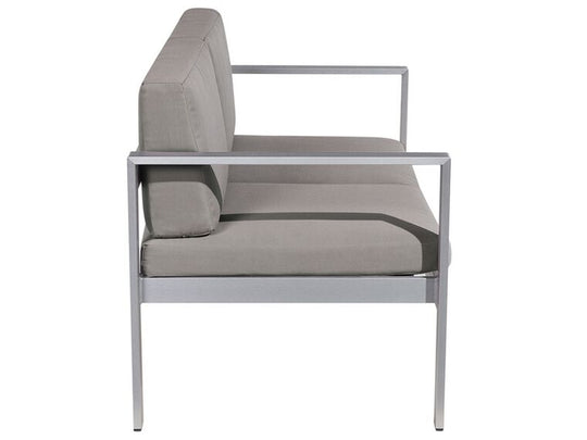 2 Seater Aluminium Garden Sofa Dark Grey Salerno