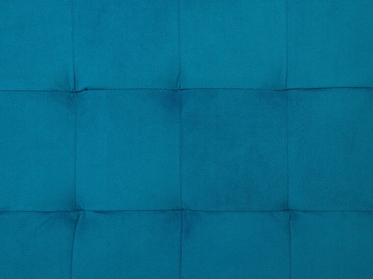Velvet Fabric Storage Ottoman Sea Blue Michigan
