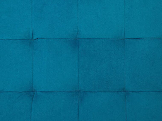Velvet Fabric Storage Ottoman Sea Blue Michigan