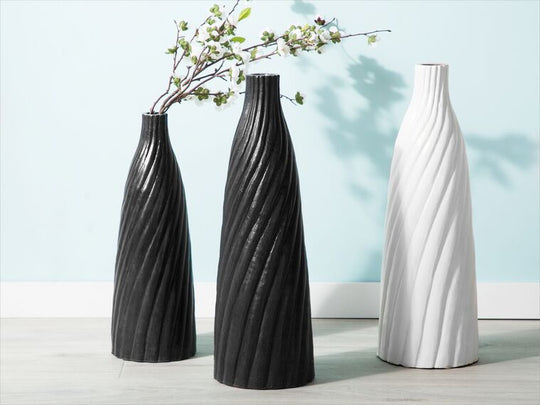 Terracotta Decorative Vase 50 Cm Black Florentia
