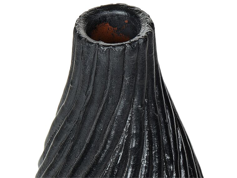 Terracotta Decorative Vase 50 Cm Black Florentia