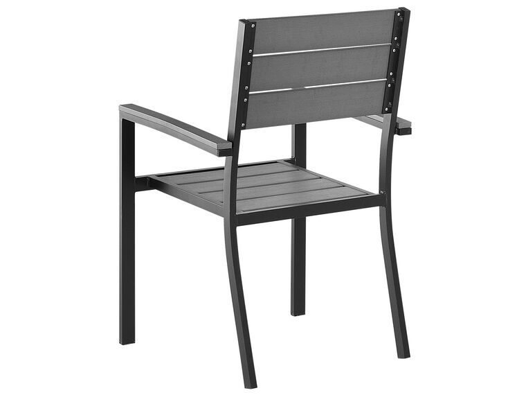 Set of 4 Garden Chairs Grey Prato