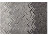 Leather Area Rug 160 x 230 cm Grey Arkum