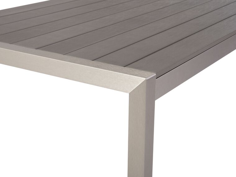 Aluminium Garden Table 180 X 90 Cm Grey Vernio