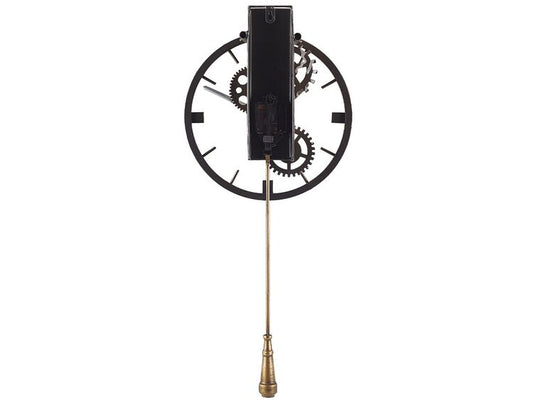 Iron Skeleton Pendulum Wall Clock Ø 30 Cm Gold Marcote