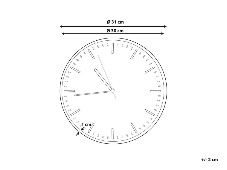 Wall Clock ø 31 cm Grey GORDOLA