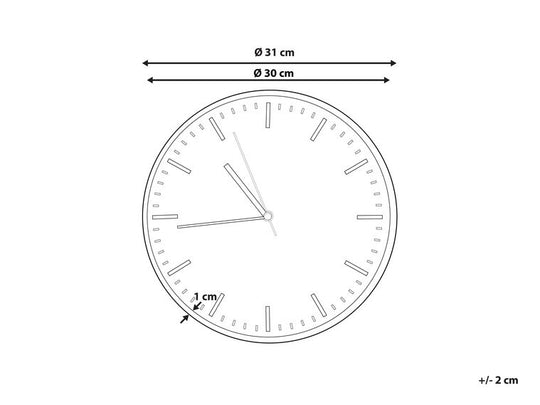 Wall Clock ø 31 cm Grey GORDOLA