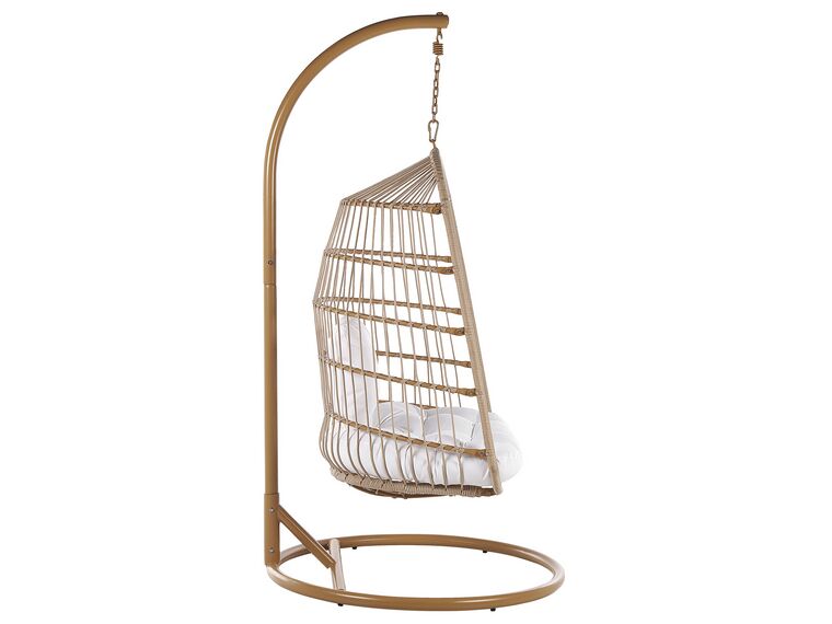 Hanging Chair With Stand Beige Allera