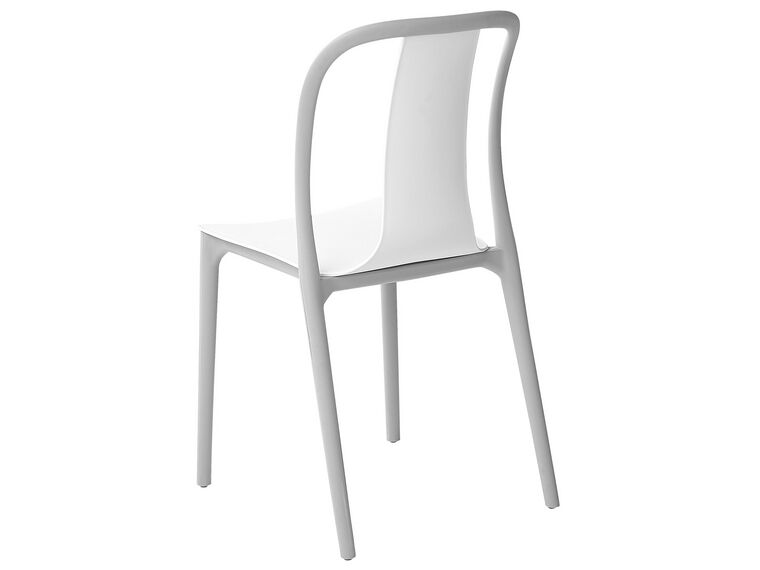 Set of 4 Garden Chairs White and Grey Spezie