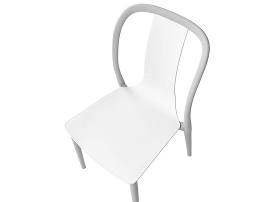 Set of 4 Garden Chairs White and Grey Spezie