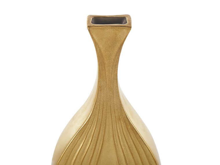 Ceramic Decorative Vase 39 Cm Gold Thapsus