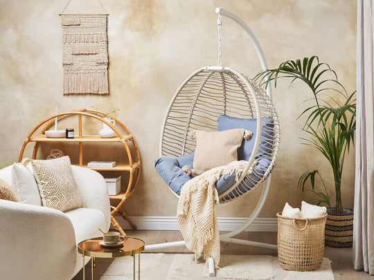 Hanging Chair With Stand White Arco