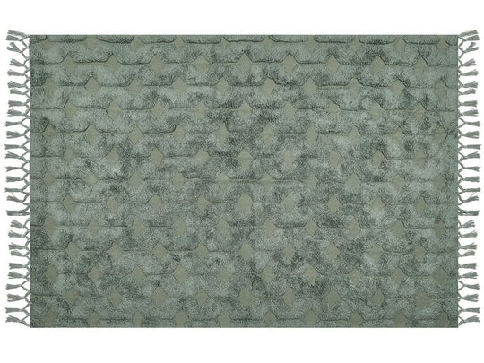 Cotton Area Rug 160 x 230 cm Green Kars