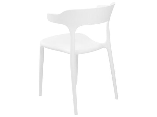 Set of 8 Dining Chairs White Gubbio