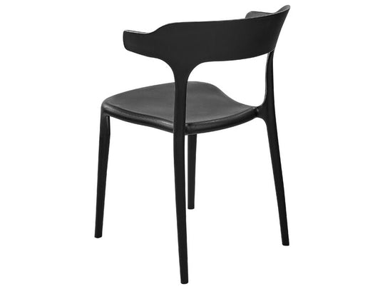 Set of 8 Dining Chairs Black Gubbio