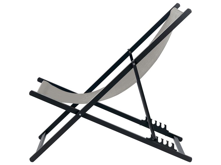 Folding Deck Chair Grey Locri Ii