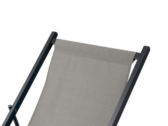 Folding Deck Chair Grey Locri Ii