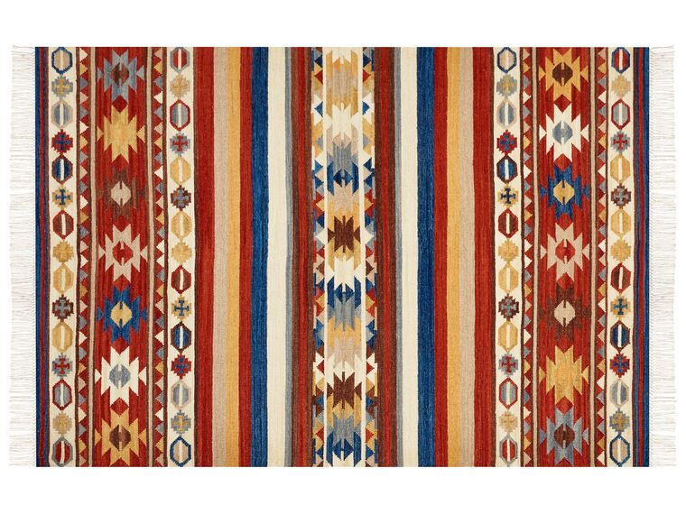 Wool Kilim Area Rug 160 x 230 cm Multicolour Jrarat