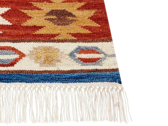 Wool Kilim Area Rug 160 x 230 cm Multicolour Jrarat