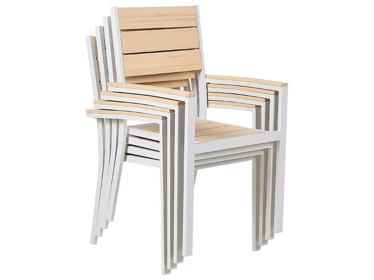 Set of 4 Garden Chairs Beige Prato
