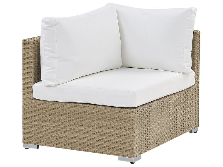 2 Seater PE Rattan Modular Garden Lounge Set Brown Noto