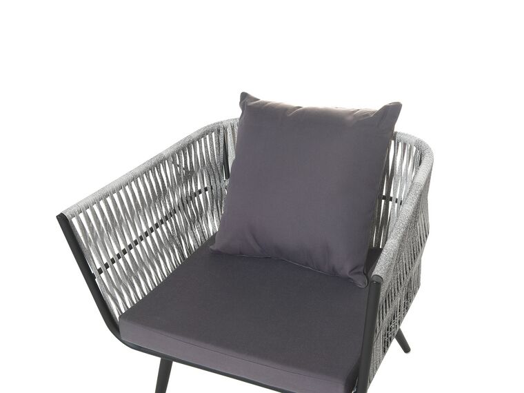4 Seater PE Rattan Garden Sofa Set Grey Ragusa