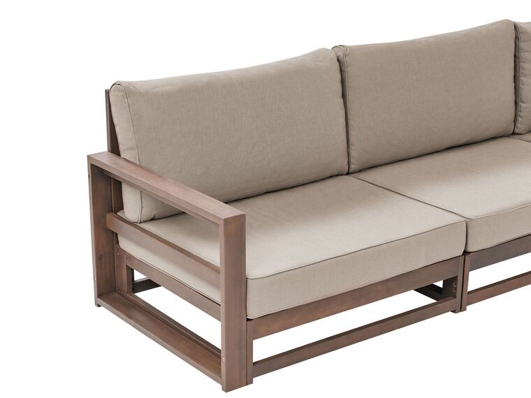 5 Seater Certified Acacia Wood Garden Sofa Set Dark Timor II