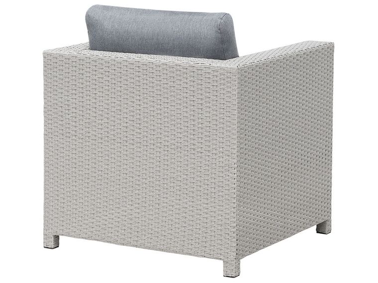 4 Seater PE Rattan Garden Sofa Set Grey Milano