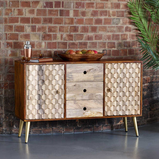 2 Door 3 Drawer Large Sideboard Edison