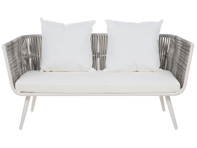 4 Seater PE Rattan Garden Sofa Set Off-White Ragusa