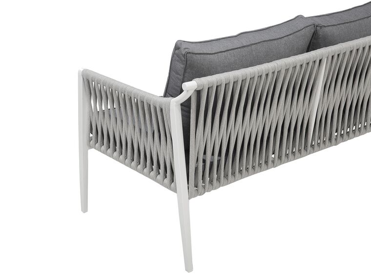 4 Seater Aluminium Garden Sofa Set Grey Latina