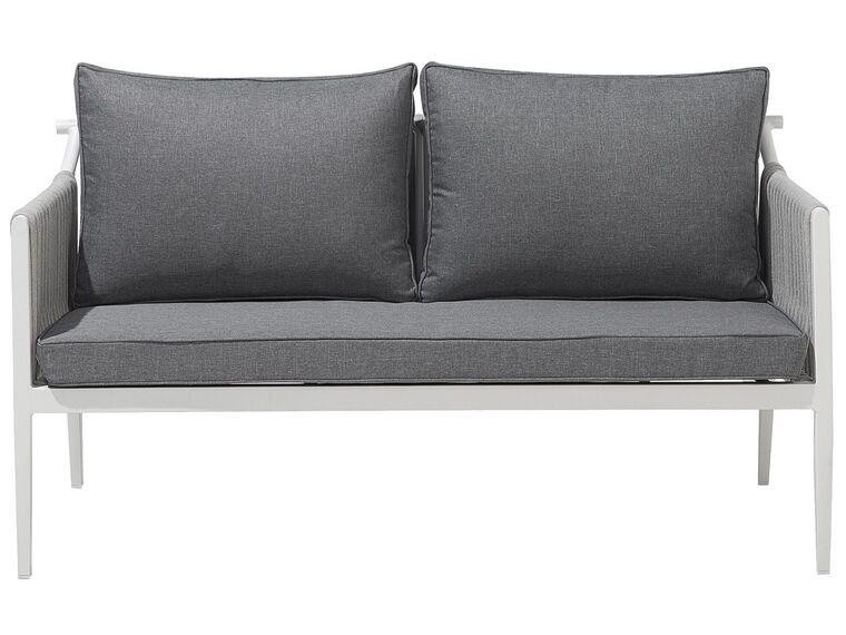 4 Seater Aluminium Garden Sofa Set Grey Latina