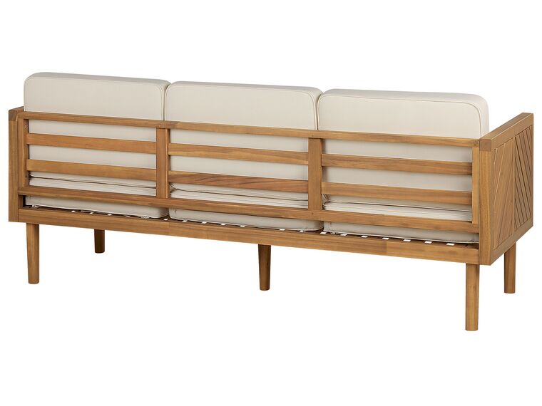 5 Seater Acacia Wood Garden Sofa Set Light Baratti