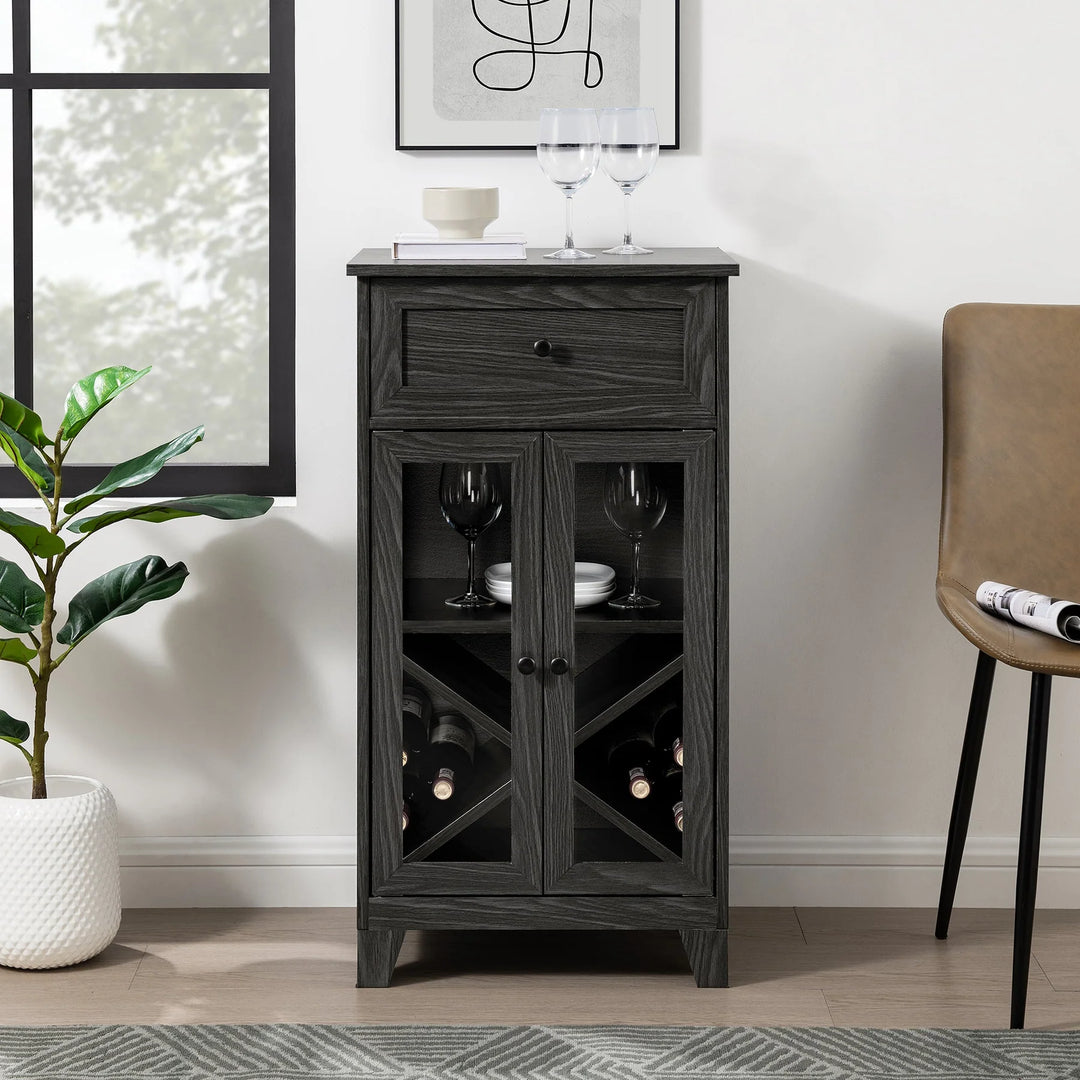 1  Drawer 2 Door Bar Storage Graphite Tymari