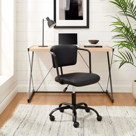 Modern Office Chair with Arms Black Drusilla